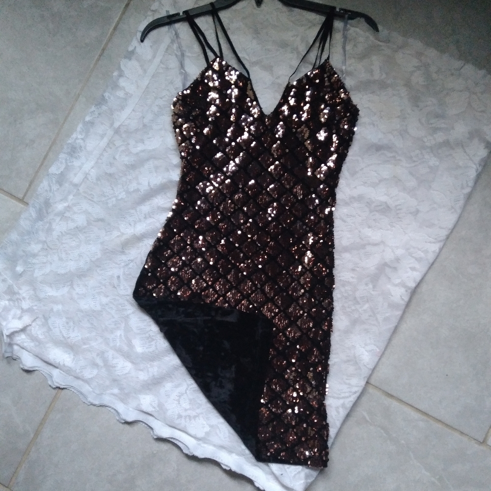 Mini Black Velvet Dress